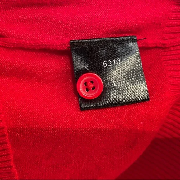 Hell Bunny Landlubber Sailor Cardigan Sweater Womens L Red Retro Anchor Nautical - Picture 6 of 6